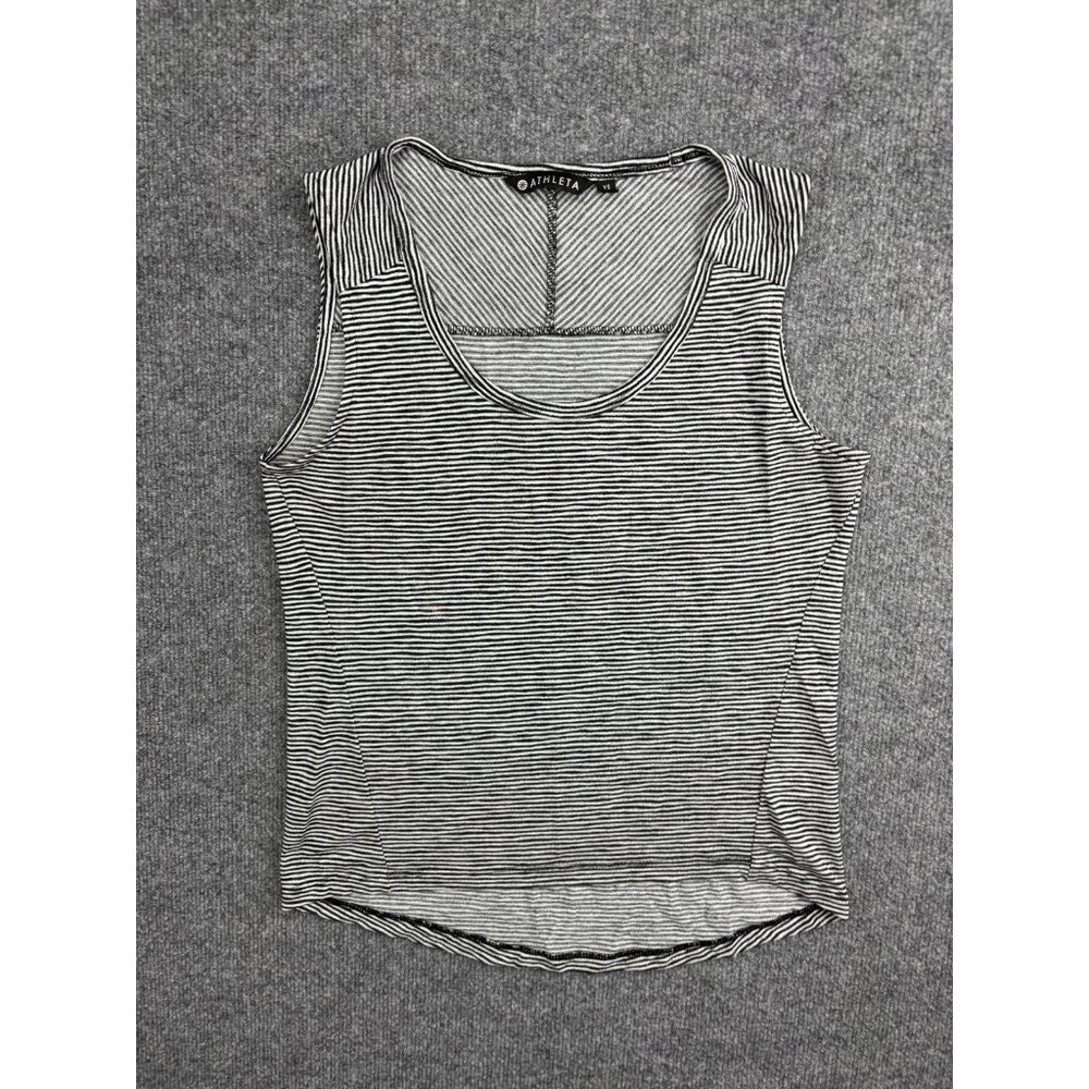 Athleta Tank Top Womens XS Striped Sleeveless Modal Blend Lightweight Athletic